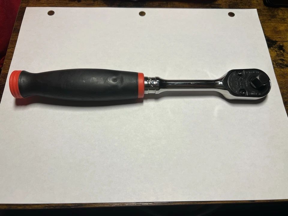 Herramientas Snap-on NUEVO 3/8" Drive ROJO agarre suave mango estándar trinquete FH80 Foto 4 de 4