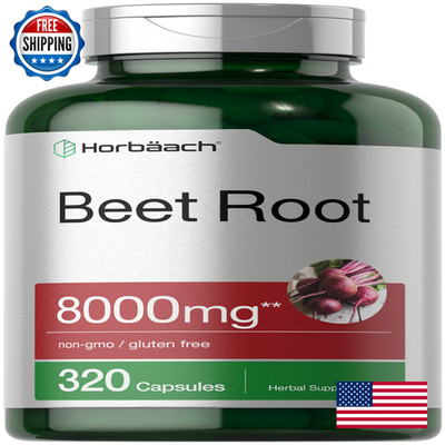 Horbäach Horbach Beet Root Powder Capsules 320 Pills Non-Gmo Gluten Formula
