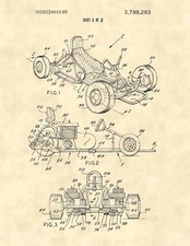 Go Kart Go Cart Frame Patent Art Prints - Vintage Go Kart Go Cart Artwork - 967