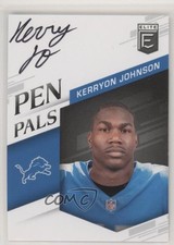 2018 Donruss Elite Pen Pals Kerryon Johnson #PP-KJ Auto 0hd6