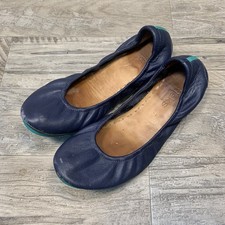 Tieks by Gavrieli Leather Classic Ballet Flats Navy Blue Shoes Women  s Size 7