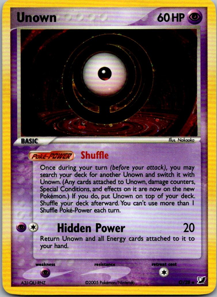 Unown (O) Holo Rare Unseen Forces O/28 NM