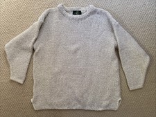EUC Vintage Orvis Cotton Knit Sweater Size Large Oatmeal Made In USA