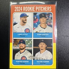 2024 Topps Heritage Rookie Pitchers, Luke Little, Evan Justice, Porter Hodge, Vi