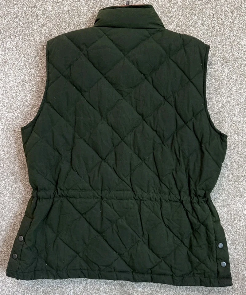 Chaleco Outback Trading Co para mujer XL verde encerado acolchado aislado cremallera completa Foto 2 de 4