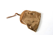 Vintage Whiting  Davis Gold Mesh Bag Purse