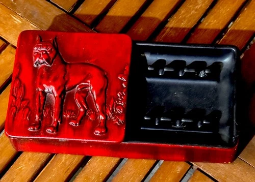 VTG 1950s “BOXER DOD Ashtray/Trinket Pin by Phil-Mar Corp. MCM Haeger Pottery!