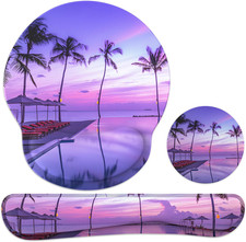 Ergonomic Mouse Pad with Wrist Rest and Keyboard Wrist Rest, Mousepad and Keyboa