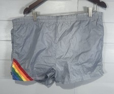 Vintage Shorts Sea Waves 80 s Hawaii Men s Size Large Sim Rainbow Retro Swim