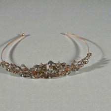 Rose Gold Crystal Wedding Bridal Queen Princess Prom Tiara Crown