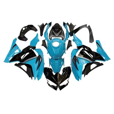 Sky Blue Black ABS Fairings Bodywork For Ninja 500 EX500 2024 2025 Kawasaki