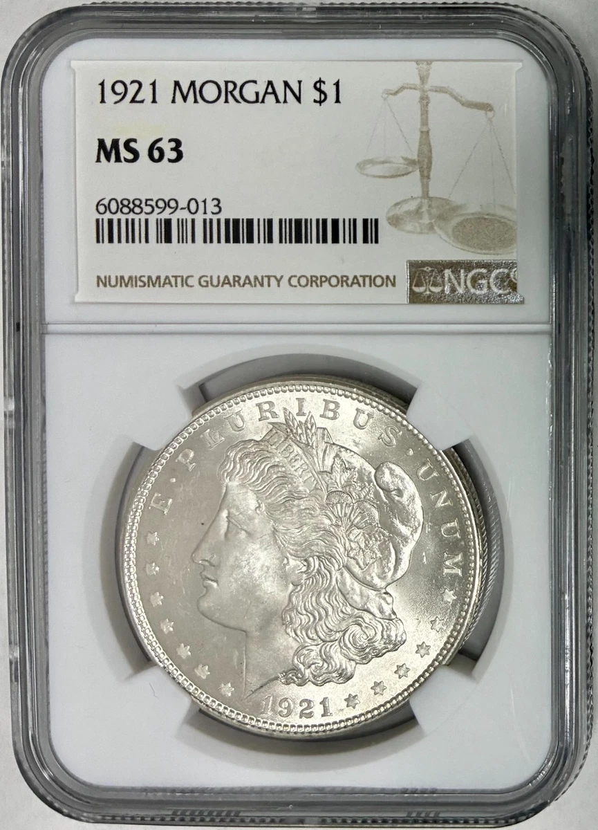 MS 63 Graded 1921 Year Morgan US Dollars (1878-1921) for sale | eBay