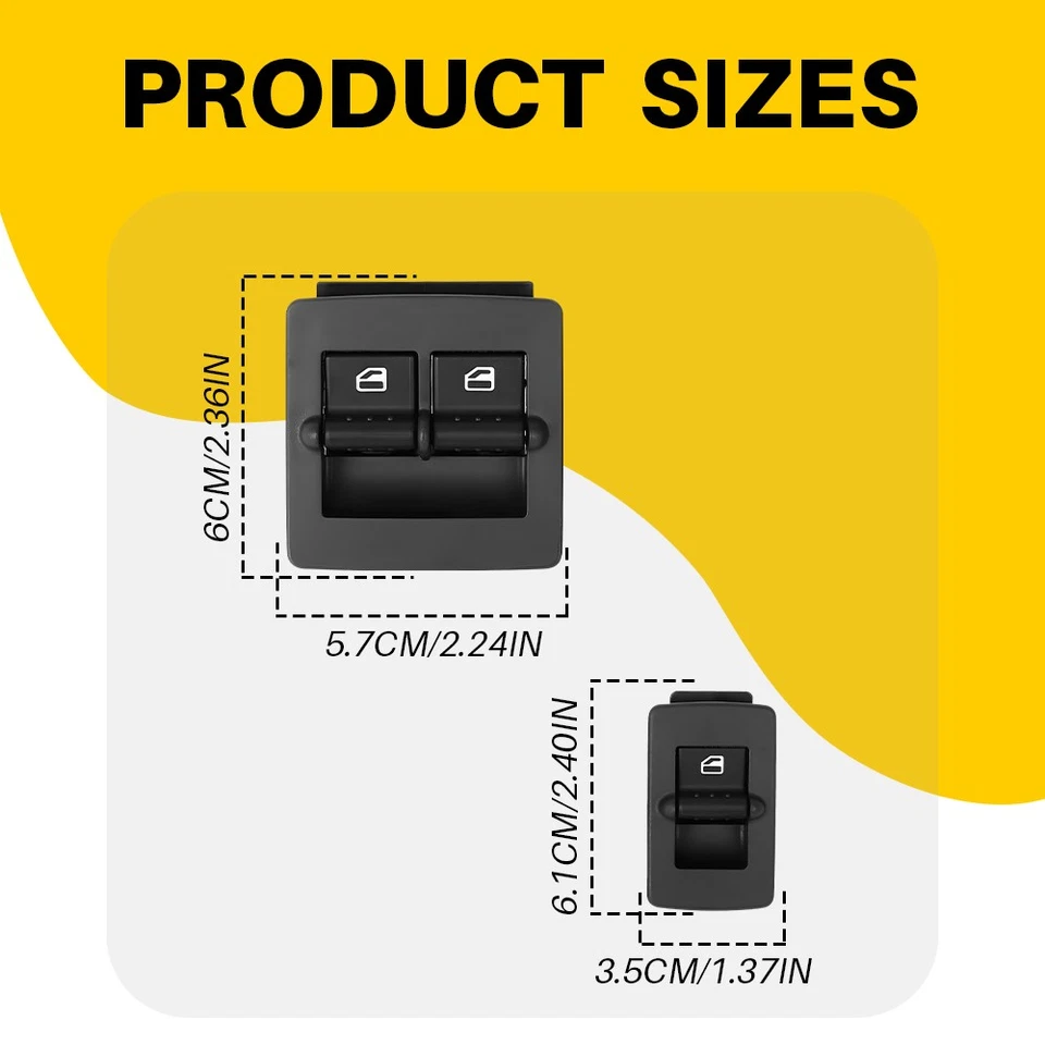 Interruptor de control de ventana izquierdo derecho para VW Volkswagen Beetle 1998-2010 naranja 1~10X Foto 3 de 4