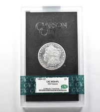 1884-CC Morgan Silver Dollar GSA Treasure MS64 PL CAC CACg *3327