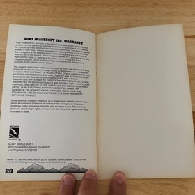 Chuck Rock Sega CD Manual Sony Instruction Booklet Vintage 1992 USED
