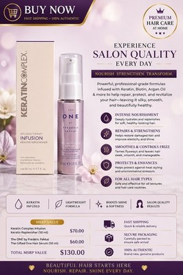 Keratin Complex Infusion Replenisher, The One By Frederic Fekkai. Free Shipping 
