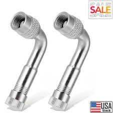 2pcs 90-degree Tire Valve Extension Adapter For Cars Motorcycles Bikes Trucks 2pcs 90-degree Tire Valve Extension Adapter For Cars Motorcycles Bikes Trucks