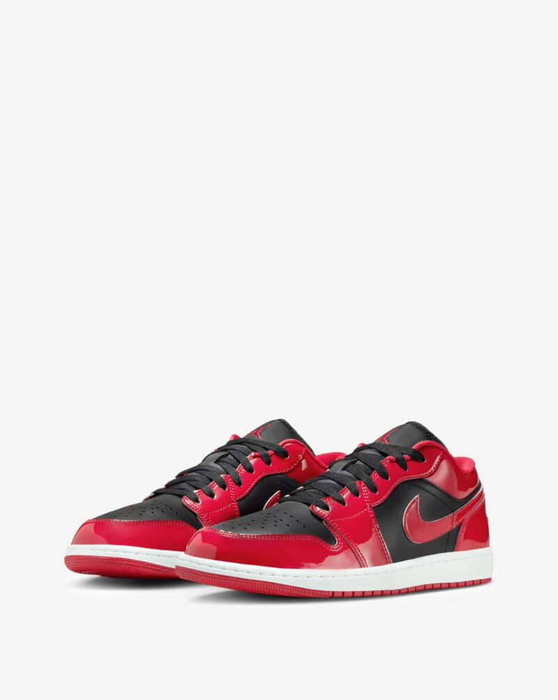 Size 10.5 - Air Jordan 1 Low Patent Varsity Red Black for sale