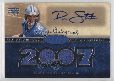 2007 UD Premier Materials 69/199 Drew Stanton #144 Rookie Auto RC nd3