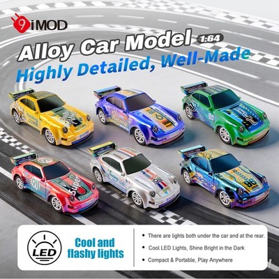9IMOD RC Mini Alloy Car 1/64 3 Speed LED Lights Remote Controller Drift Autos