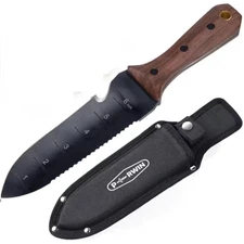 7 Stainless Steel Blade Hori Hori Garden Knife with Sheath for Weeding Planting 