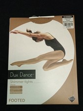 Dux Dance Footed Shimmer Tights Adult Medium Toast 2A26
