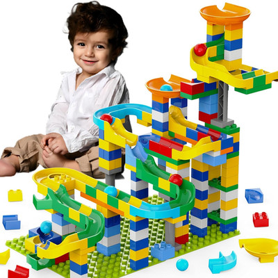 3In1 Marble Runs for Kids 4-8 Building Blocks/246Pcs Classic Big Blocks Toys Set