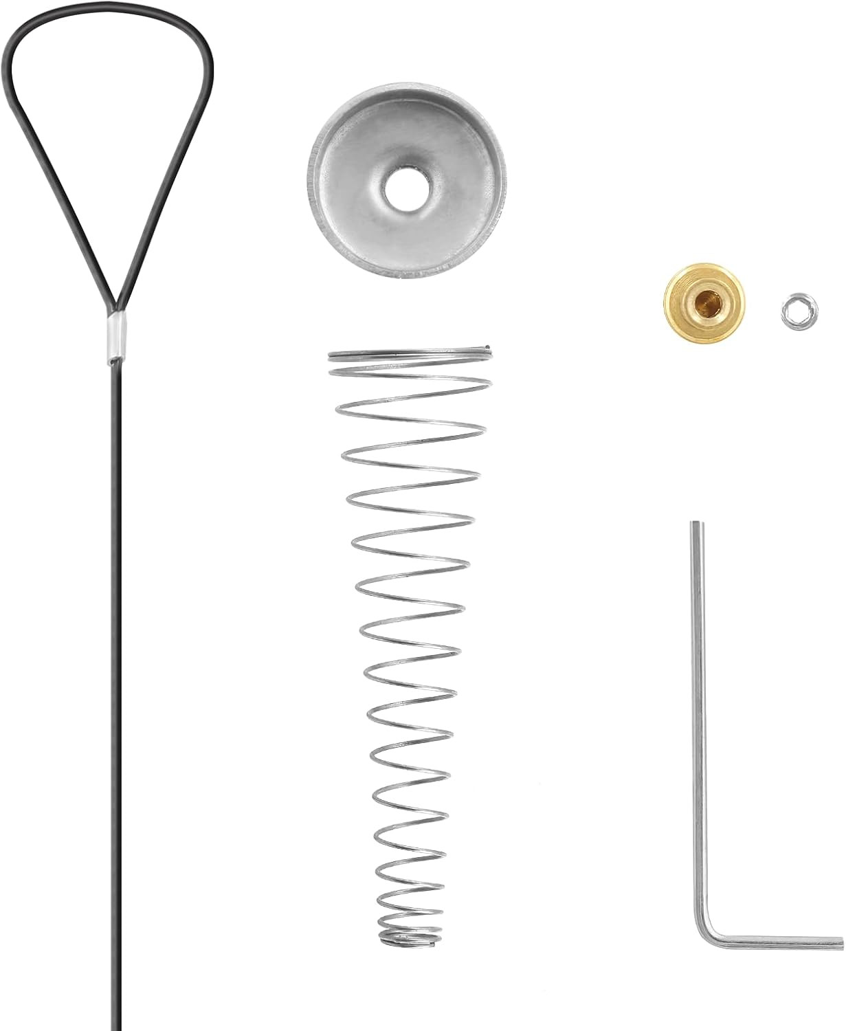 Biaungdo 2 Sets Gate Latch Cable Pull, Black Spring with Adjustable Door Latch G