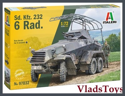 Italeri Plastic Model kit 1/72 Scale Sd. Kfz. 232 6 Rad. armored car 97032 