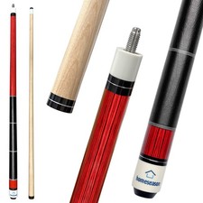 HomeSeason 58 inch Pool Cue Stick Canadian Maple Wood 13mm Tip - 20oz Perfect fo