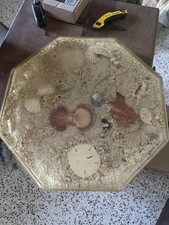 VINTAGE JOE TWOMBLY NAUTICAL BEACH OCEAN SEA LIFE Hexagon Table Top Aquarium