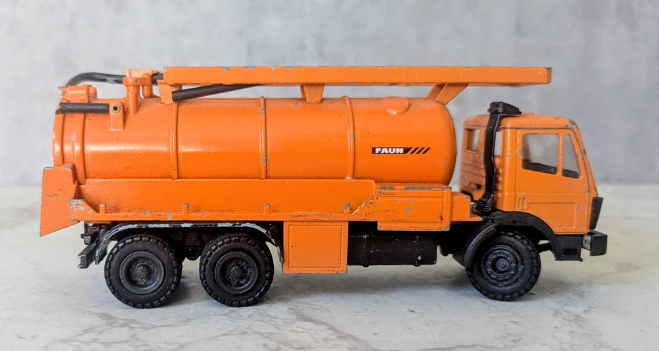 Conrad Mercedes-Benz Suction Truck 1:50 Scale Restoration Project Made W.Germany - image 4 of 4