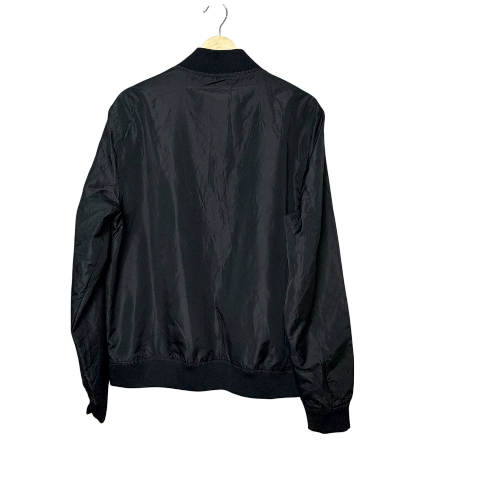 Distortion Premium Goods Mens Black Full Zip Bomber Jacket Size M IJK6502M image 2