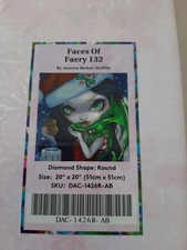 Diamond Art Club Faces Of Faery 132 20" X 20" Round Beads Christmas Fairy Dragon
