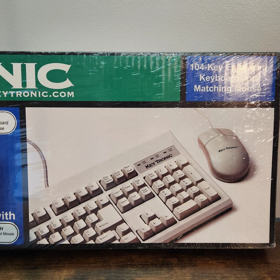 Key Tronic Tag-A-Long 104 Key Enhanced Layout Ergonomic Keyboard & Mouse Sealed - Image 3 of 4
