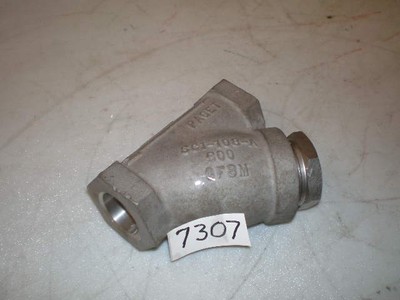Paget S/S Wye Strainer 1'' S/W 600# CF8M S/S Body 3/4'' NPT Clean-Out (NEW)