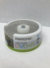 Memorex DVD R RW Lightscribe 16x 4.7GB 120min 20-pack NEW SEALED