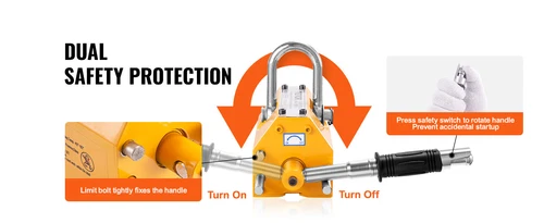 100KG 220LBS Steel Magnetic Lifter Heavy Duty Crane Hoist Lifting Magnet - Picture 12 of 15