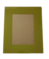 8" x 10" Glass with Green Border Photo Frame for Shelf or Wall Hanging