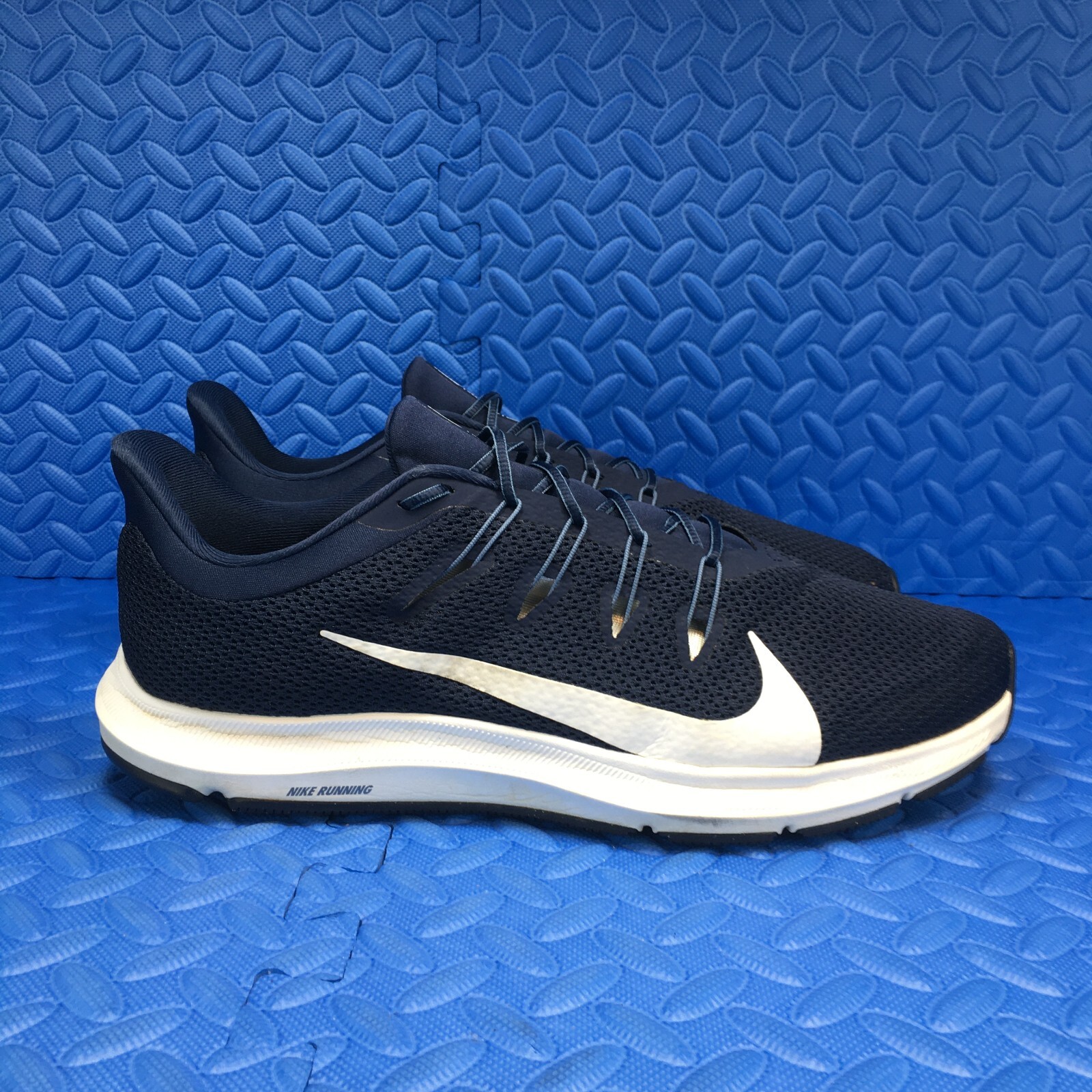 Nike Quest Mens Running Walking Shoes Navy Blue Athle… Gem