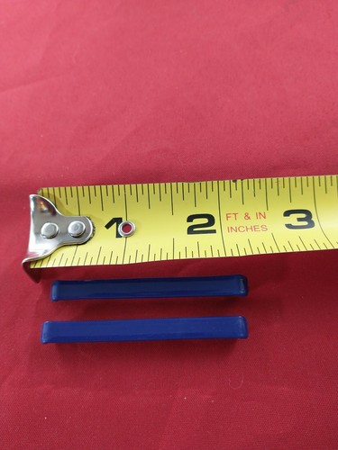 Vtg 1980's Barrette Pair 2" STAY TIGHT BLUE *146-e
