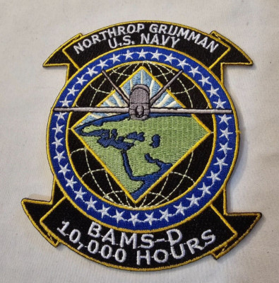 US Navy Northrop Grumman Global Hawk BAMS-D 10,000 Hours Patch