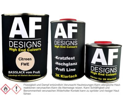 Autolack für Citroen FWE Blanc 1,25L Klarlack Set