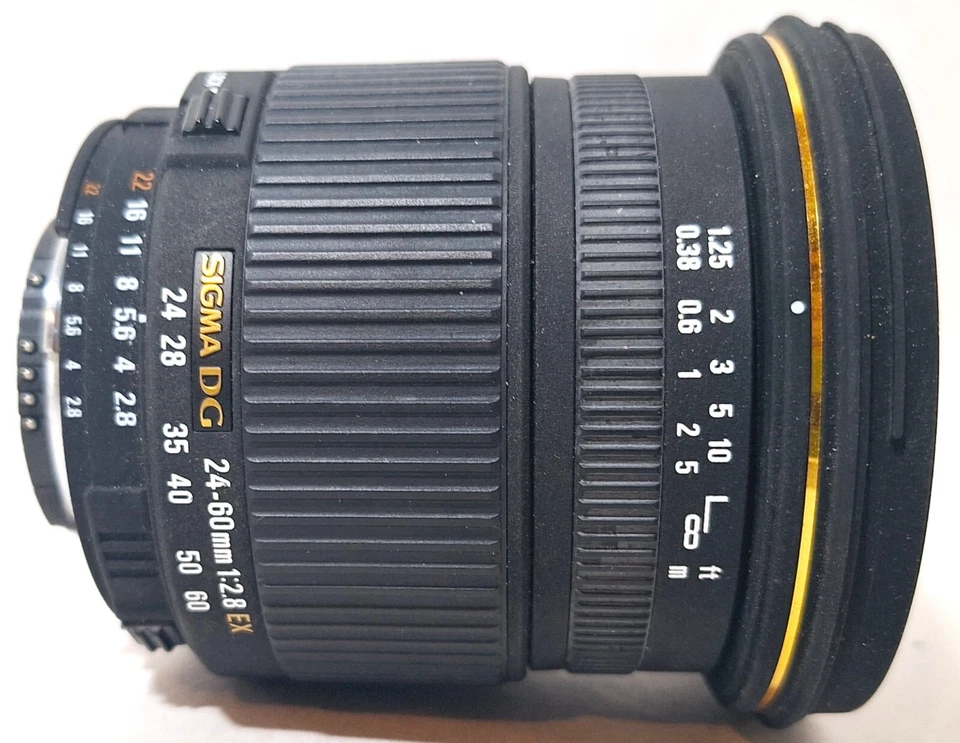 Vtg SIGMA EX DG 24-60mm f/2.8 Nikon F Mount w/ Box Case Manual - Image 4 of 4