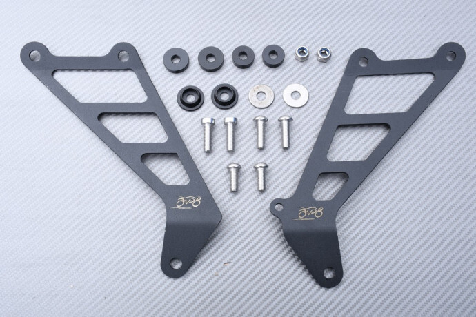 Supports d'échappement en acier noir pour Kawasaki Z1000SX et Ninja 1000SX de 2014 à 2016