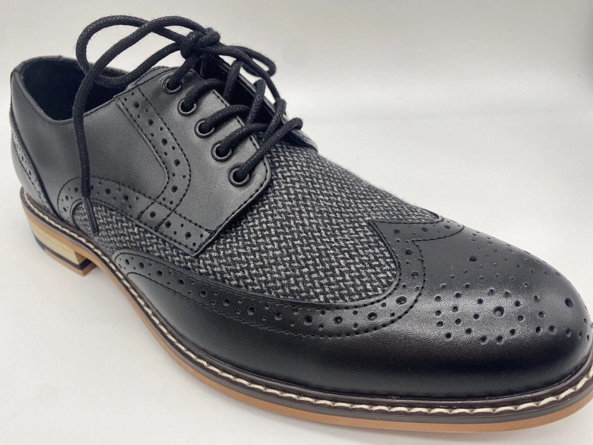 NEW Bar III Fabian Mixed Oxford For Mens Shoes SZ 9 In Black Z