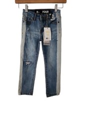 Cotton On Jagger Slim Leg Jean Blue Stripe Adjustable Waist Boy Size 4