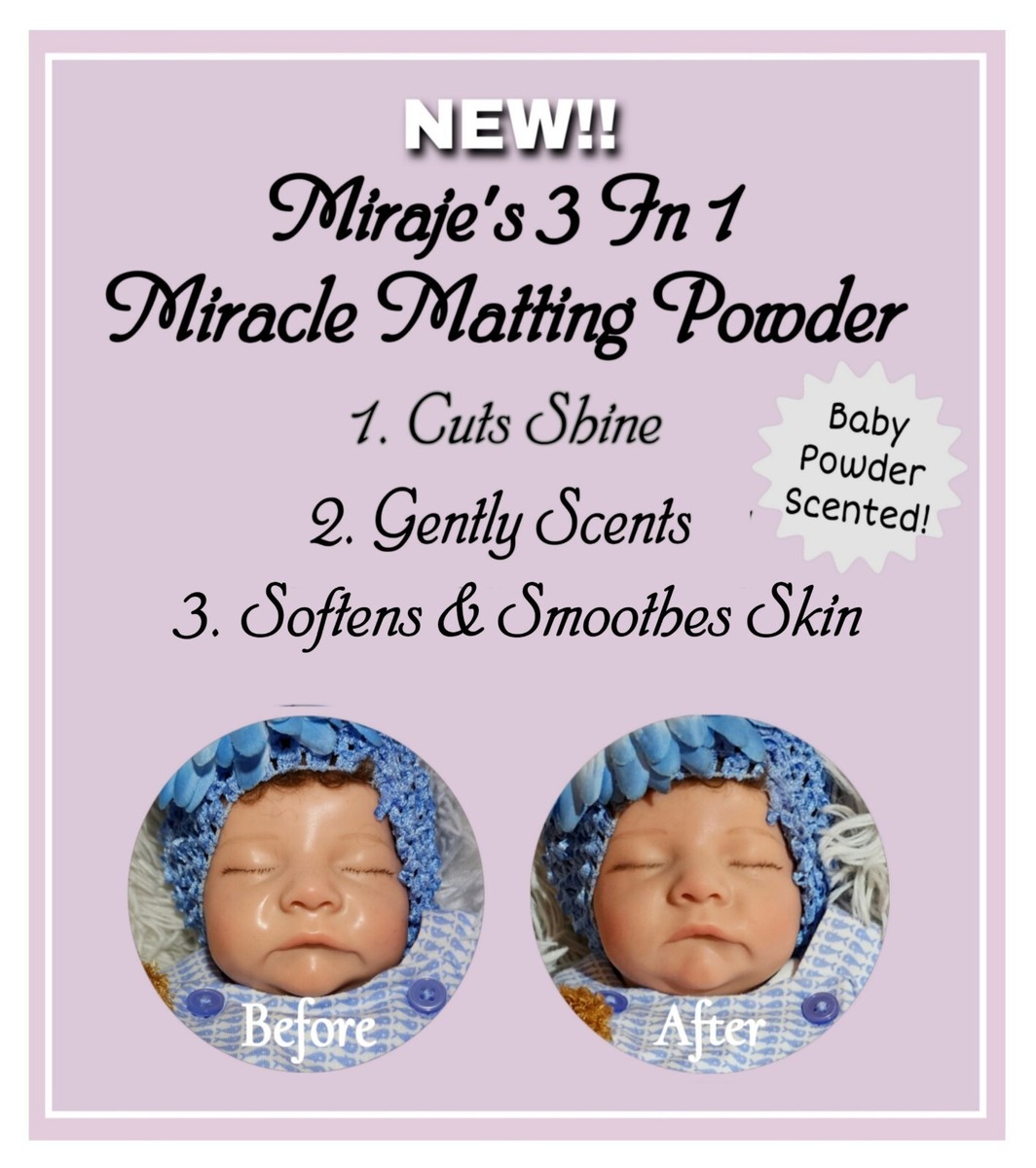 3 In 1 Miracle Matting Powder For Silicone Baby Dolls! (15g BOTTLE