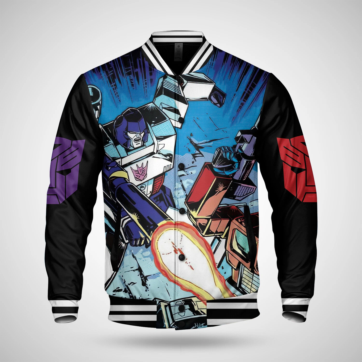 Transformers Baseball Jacket Optimum Prime Megatron Autobot Outerwear