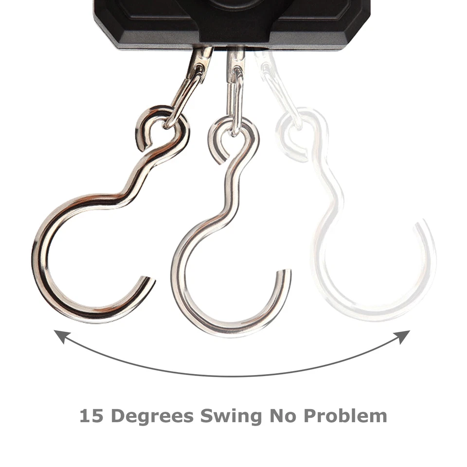 Báscula colgante digital de peces con cinta métrica incorporada pantalla LCD retroiluminada  Foto 4 de 4